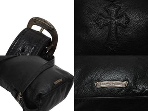 CHROME HEARTS クロムハーツ LELO SM レロ ショルダーバッグ クロスパッチ セメタリー シルバー925 美品 中古 4b009849