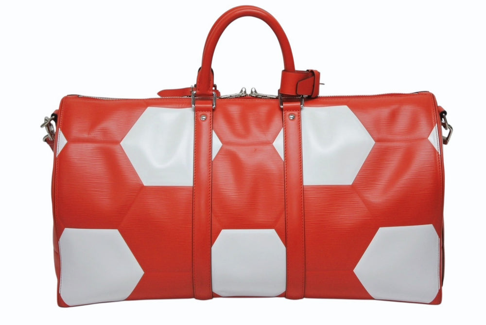 新品同様 LOUIS VUITTON ルイヴィトン ボストンバッグ M52121 キーポルバンドリエール50 2018FIFAワールドカップ レッド 中古 4b009853