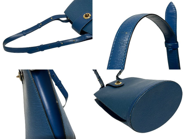 LOUIS VUITTON ルイヴィトン クリュニー ショルダーバッグ M52255 エピ レザー ブルー ゴールド金具 美品 中古 4b009855