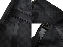画像をギャラリービューアに読み込む, 極美品 LOUIS VUITTON ルイヴィトン キーポルバンドリエール55 ボストンバッグ N41413 ダミエグラフィット ブラック 中古 4b009856