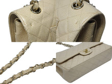 画像をギャラリービューアに読み込む, 極美品 CHANEL シャネル マトラッセ25 Wフラップ Wチェーンショルダーバッグ 7番台 キャビアスキン A1112 ベージュ ゴールド金具 中古 4b009858
