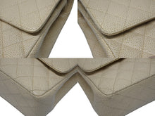 画像をギャラリービューアに読み込む, 極美品 CHANEL シャネル マトラッセ25 Wフラップ Wチェーンショルダーバッグ 7番台 キャビアスキン A1112 ベージュ ゴールド金具 中古 4b009858