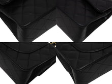 画像をギャラリービューアに読み込む, 極美品 CHANEL シャネル チェーンショルダーバッグ マトラッセ23 Wフラップラップ ラムスキン ブラックゴールド 13番台 中古 4b009859