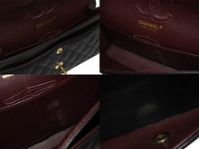 画像をギャラリービューアに読み込む, 極美品 CHANEL シャネル チェーンショルダーバッグ マトラッセ23 Wフラップラップ ラムスキン ブラックゴールド 13番台 中古 4b009859