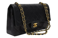 画像をギャラリービューアに読み込む, CHANEL シャネル マトラッセ25 Wフラップ Wチェーンショルダーバッグ 0番台 ココマーク ラムスキン ゴールド金具 美品 中古 4b009860