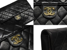 画像をギャラリービューアに読み込む, CHANEL シャネル Sフラップ Sチェーンショルダーバッグ 4番台 ラムスキン ココマーク ブラック ゴールド金具 美品 中古 4b009861