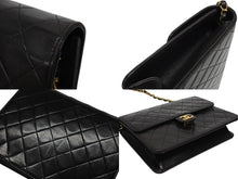 画像をギャラリービューアに読み込む, CHANEL シャネル Sフラップ Sチェーンショルダーバッグ 4番台 ラムスキン ココマーク ブラック ゴールド金具 美品 中古 4b009861