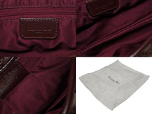 画像をギャラリービューアに読み込む, CHRISTIAN DIOR クリスチャンディオール トロッター柄 サドルバッグ ハンドバッグ キャンバス ボルドー ゴールド 美品 中古 4b009864