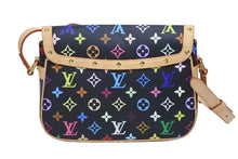 画像をギャラリービューアに読み込む, 極美品 LOUIS VUITTON ルイヴィトン ソローニュ ショルダーバッグ M92639 モノグラムマルチ ブラック 村上隆 中古 4b009865