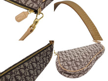 画像をギャラリービューアに読み込む, 極美品 Christian Dior クリスチャンディオール トロッター サドルバッグ サドルポーチ MC1001 ブラウン 中古 4b009869