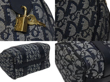 画像をギャラリービューアに読み込む, 極美品 Christian Dior ディオール ハンドバッグ ミニボストン トロッター ネイビー スピーディ 20cm 中古 4b009870