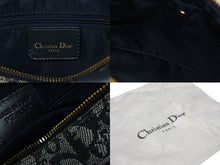 画像をギャラリービューアに読み込む, 極美品 Christian Dior ディオール ハンドバッグ ミニボストン トロッター ネイビー スピーディ 20cm 中古 4b009870