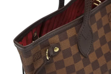画像をギャラリービューアに読み込む, 極美品 LOUIS VUITTON ルイヴィトン ネヴァーフルPM ハンドバッグ N51109 ダミエキャンバス ブラウン ゴールド金具 中古 4b009872