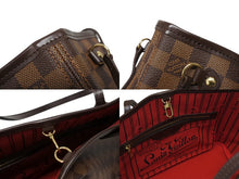 画像をギャラリービューアに読み込む, 極美品 LOUIS VUITTON ルイヴィトン ネヴァーフルPM ハンドバッグ N51109 ダミエキャンバス ブラウン ゴールド金具 中古 4b009872