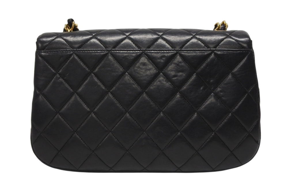 CHANEL シャネル Sフラップ チェーンワンショルダーバッグ A06429 3番台 ココマーク ラムスキン ブラック ゴールド金具 美品 中古 4b009875