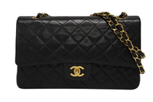 画像をギャラリービューアに読み込む, CHANEL シャネル マトラッセ25 Wフラップ Wチェーンショルダーバッグ 5番台 ココマーク ラムスキン ゴールド金具 美品 中古 4b009877