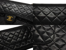 画像をギャラリービューアに読み込む, CHANEL シャネル マトラッセ25 Wフラップ Wチェーンショルダーバッグ 5番台 ココマーク ラムスキン ゴールド金具 美品 中古 4b009877