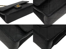 画像をギャラリービューアに読み込む, CHANEL シャネル マトラッセ25 Wフラップ Wチェーンショルダーバッグ 2番台 ココマーク ラムスキン ゴールド金具 美品 中古 4b009880