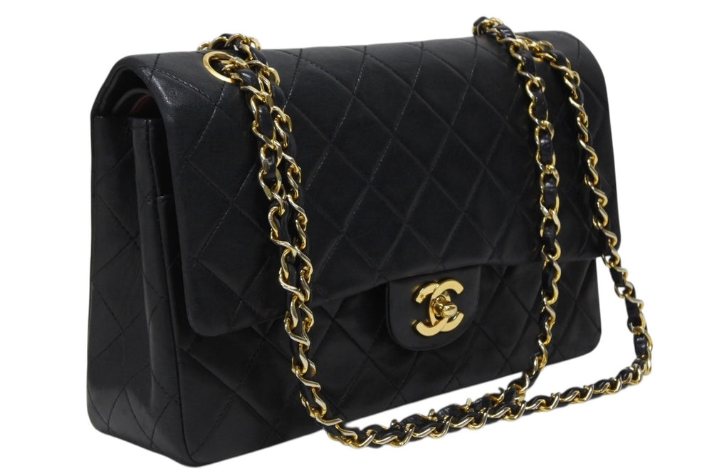 CHANEL CHANEL Matelasse 25 W Flap W Chain Shoulder Bag Series 0 Coco Mark Lambskin Gold Hardware Good Condition Used 4b009882