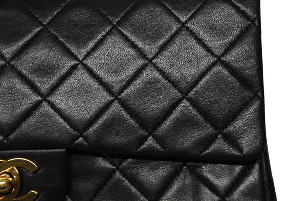 CHANEL シャネル マトラッセ25 Wフラップ Wチェーンショルダーバッグ 0番台 ココマーク ラムスキン ゴールド金具 美品 中古 4b009882
