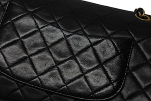 CHANEL シャネル マトラッセ25 Wフラップ Wチェーンショルダーバッグ 0番台 ココマーク ラムスキン ゴールド金具 美品 中古 4b009882