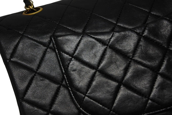 CHANEL シャネル マトラッセ25 Wフラップ Wチェーンショルダーバッグ 0番台 ココマーク ラムスキン ゴールド金具 美品 中古 4b009882