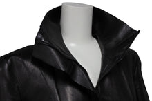 画像をギャラリービューアに読み込む, GUCCI グッチ レザーロングコート 239-1109-8801 サイズ38 ブラック 本革 ベルト付き トムフォード期 美品 中古 4b009886