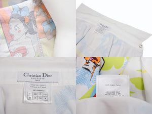 Christian Dior クリスチャンディオール ウエスタンシャツ 長袖 2P12055072 サイズ36 カートゥーン ガリアーノ期 美品 中古 4b009887