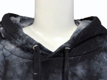 画像をギャラリービューアに読み込む, 極美品 CHROME HEARTS クロムハーツ タイダイ柄 ホースシュープリント プルオーバー パーカー ブラック サイズL 中古 4b009899