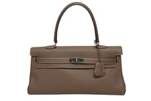 画像をギャラリービューアに読み込む, 極美品 HERMES エルメス SHOULDER KELLY ショルダーケリー ショルダーバッグ トリヨンクレマンス エトゥープ シルバー金具 □K刻印 中古 4b009904