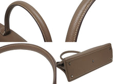 画像をギャラリービューアに読み込む, 極美品 HERMES エルメス SHOULDER KELLY ショルダーケリー ショルダーバッグ トリヨンクレマンス エトゥープ シルバー金具 □K刻印 中古 4b009904