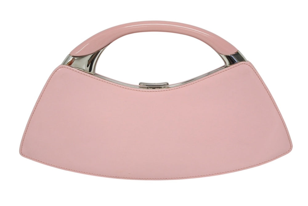 Very Good Condition Christian Dior Punk Handbag 13-MA-1003 Calf Leather Pink Galliano Period Silver Hardware Used 4b009906