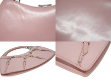 画像をギャラリービューアに読み込む, 極美品 Christian Dior クリスチャンディオール パンク ハンドバッグ 13-MA-1003 カーフレザー ピンク ガリアーノ期 シルバー金具 中古 4b009906