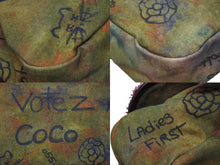 画像をギャラリービューアに読み込む, 極美品 CHANEL シャネル エンブロイダリー グラフィティ ショルダーバッグ A92789 ココマーク 20番台 カーキ 中古 4b009907