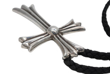 画像をギャラリービューアに読み込む, 極美品 CHROME HEARTS クロムハーツ CH CROSS LRG ラージCHクロス Wボロチップ ネックレス 重量約64.6g レザーブレイド 中古 4b009912