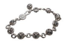 画像をギャラリービューアに読み込む, CHROME HEARTS クロムハーツ スモールCHクロス クロスボール ブレスレット 重量65.4g シルバー 美品 中古 4b009916