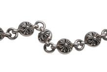画像をギャラリービューアに読み込む, CHROME HEARTS クロムハーツ スモールCHクロス クロスボール ブレスレット 重量65.4g シルバー 美品 中古 4b009916