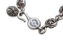 画像をギャラリービューアに読み込む, CHROME HEARTS クロムハーツ スモールCHクロス クロスボール ブレスレット 重量65.4g シルバー 美品 中古 4b009916
