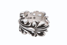 画像をギャラリービューアに読み込む, CHROME HEARTS クロムハーツ ダブルフローラルクロスリング 指輪 サイズ15号 重量約16,2g シルバー925 極美品 中古 4b009919