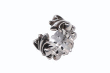 画像をギャラリービューアに読み込む, CHROME HEARTS クロムハーツ ダブルフローラルクロスリング 指輪 サイズ15号 重量約16,2g シルバー925 極美品 中古 4b009919