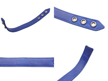 画像をギャラリービューアに読み込む, CHROME HEARTS クロムハーツ ブレスレット クロス 3BTN/2SNP 3ボタン2スナップ ブルー レザー シルバー925 美品 中古 4b009923