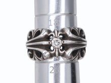 画像をギャラリービューアに読み込む, CHROME HEARTS クロムハーツ K&amp;T DIA フローラルリング パヴェダイヤ サイズ19号 重量18.3g シルバー925 美品 中古 4b009925