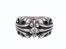 画像をギャラリービューアに読み込む, CHROME HEARTS クロムハーツ K&amp;T DIA フローラルリング パヴェダイヤ サイズ19号 重量18.3g シルバー925 美品 中古 4b009925