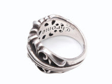 画像をギャラリービューアに読み込む, CHROME HEARTS クロムハーツ K&amp;T DIA フローラルリング パヴェダイヤ サイズ19号 重量18.3g シルバー925 美品 中古 4b009925