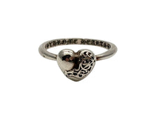 画像をギャラリービューアに読み込む, CHROME HEARTS クロムハーツ BUBBLEGUM HEART RING バブルガム ハート リング シルバー 925 重量約2.2g サイズ6号 美品 中古 4b009928