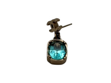 Load image into Gallery viewer, 極美品 CHANEL シャネル ココマーク ドロップピアス 重量約4.0g 07A刻印 ラインストーン メタル GP ゴールド ブルー 両耳用 中古 4b009595