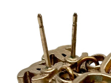 Load image into Gallery viewer, 極美品 CHANEL シャネル ココマーク ドロップピアス 重量約4.0g 07A刻印 ラインストーン メタル GP ゴールド ブルー 両耳用 中古 4b009595