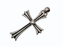 画像をギャラリービューアに読み込む, 極美品 CHROME HEARTS クロムハーツ CH CRS LRG W/BALE ラージCHクロス Wベイル ペンダントトップ 重量約44.3g 中古 4b009935