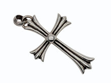 画像をギャラリービューアに読み込む, 極美品 CHROME HEARTS クロムハーツ CH CRS LRG W/BALE ラージCHクロス Wベイル ペンダントトップ 重量約44.3g 中古 4b009935