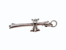 画像をギャラリービューアに読み込む, 極美品 CHROME HEARTS クロムハーツ CH CRS LRG W/BALE ラージCHクロス Wベイル ペンダントトップ 重量約44.3g 中古 4b009935